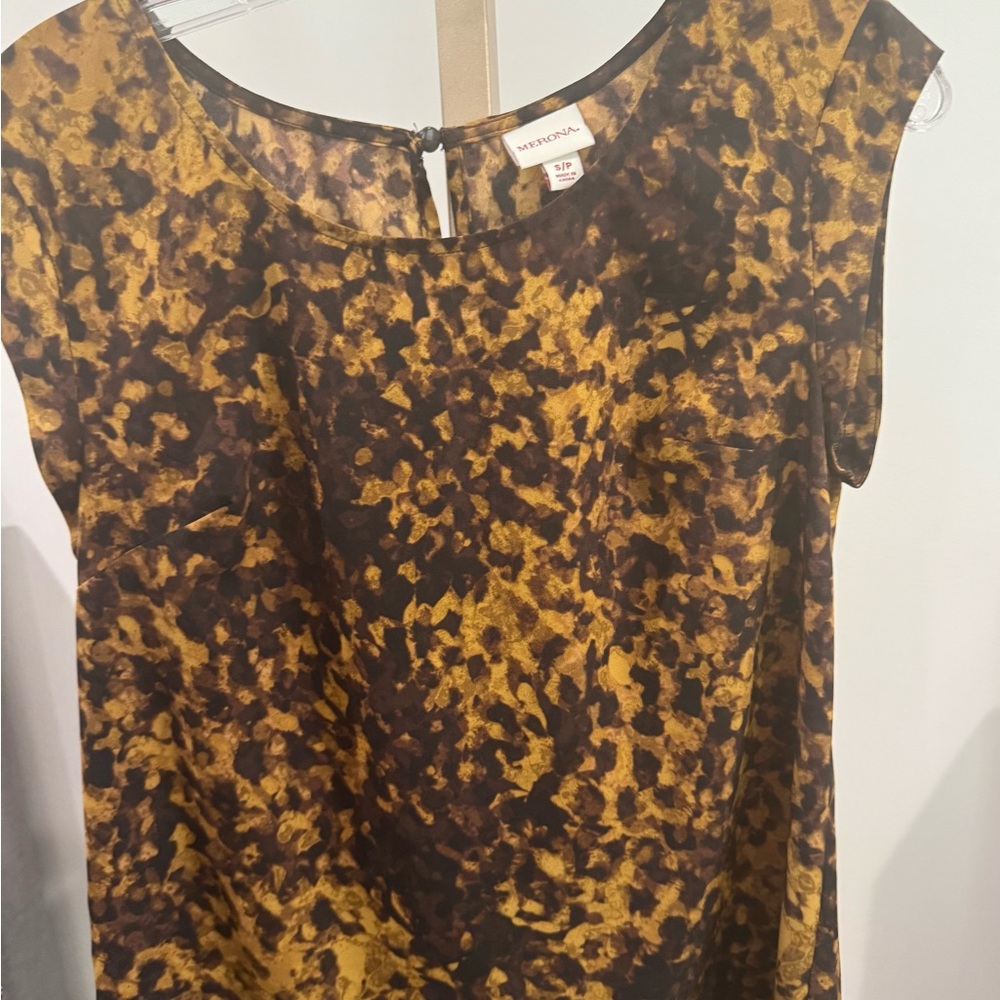 Merona Gold Boxy Cap Sleeve Blouse